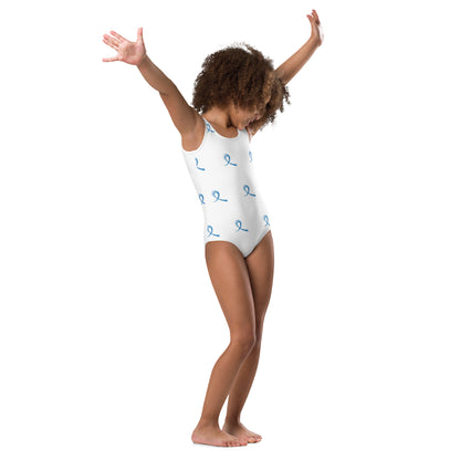 All-Over Print Kids Swimsuit(blue ribbon)