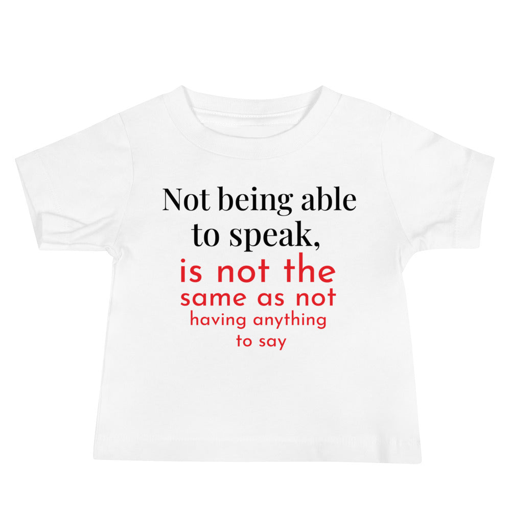 Not being able to speak Baby Jersey Short Sleeve Tee