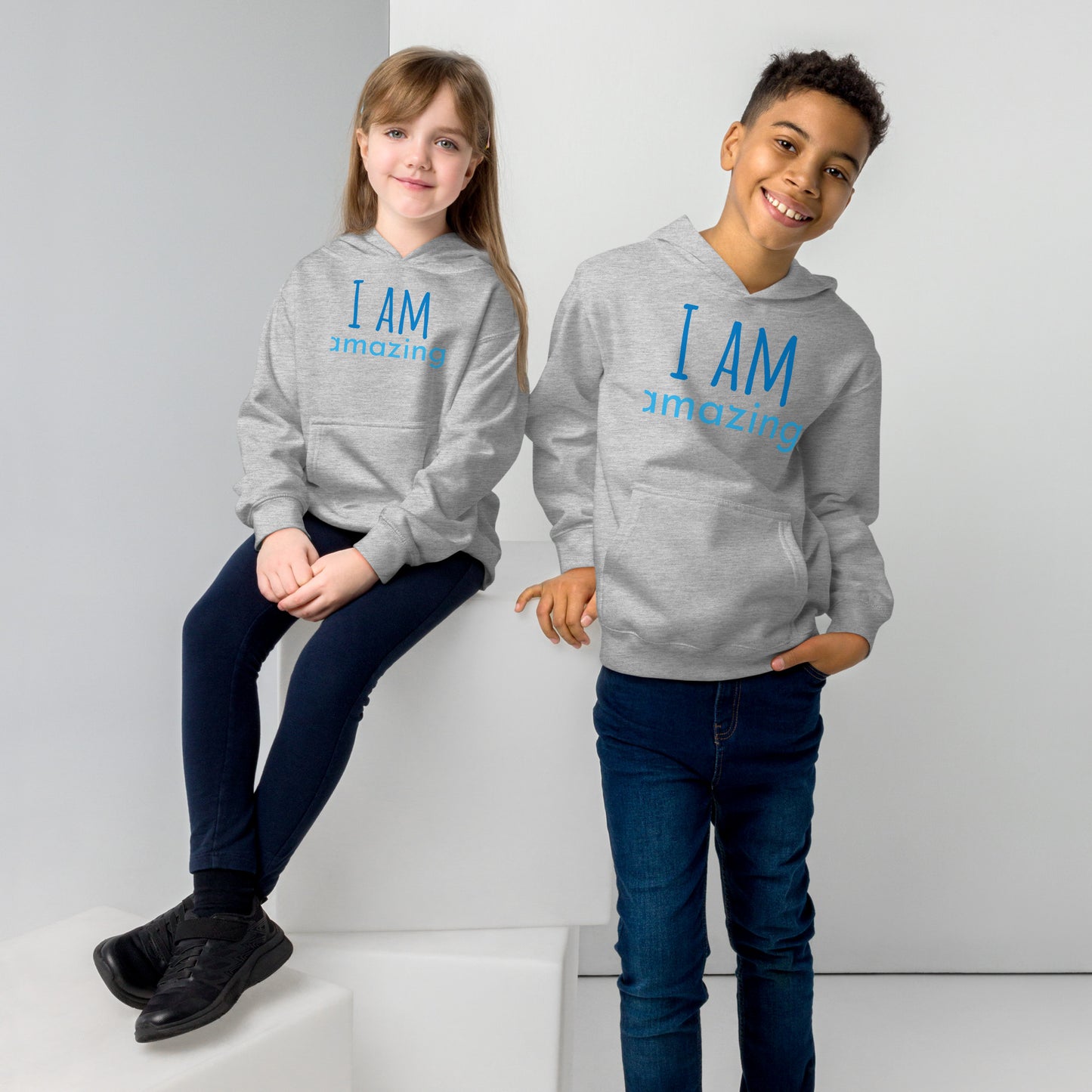 I am Amazing Kids fleece hoodie