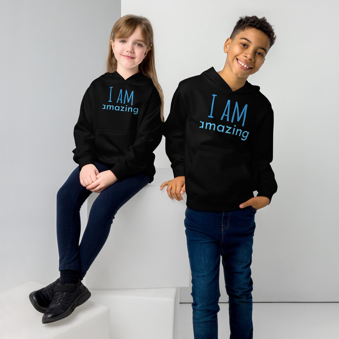 I am Amazing Kids fleece hoodie