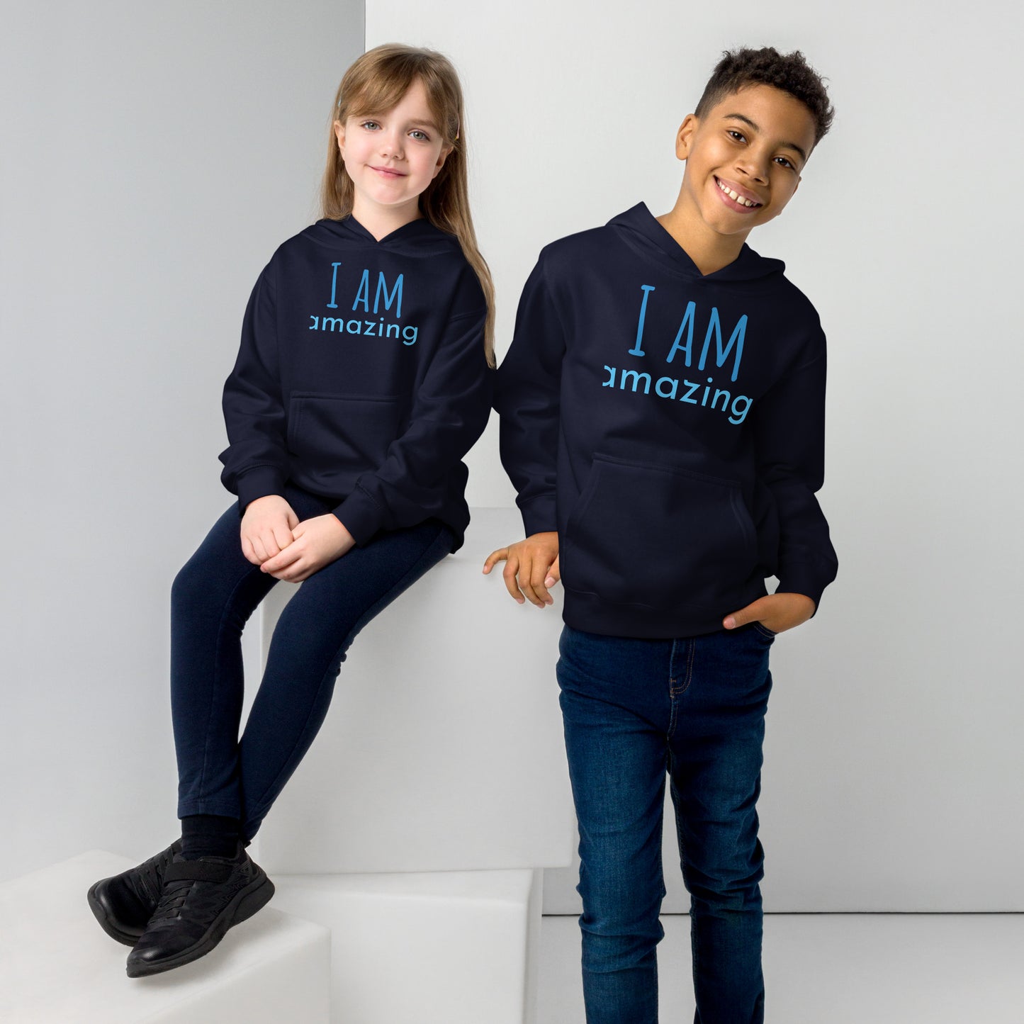 I am Amazing Kids fleece hoodie