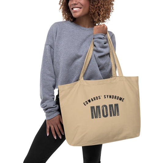 Edwards' Syndrome Mom Large organic tote bag