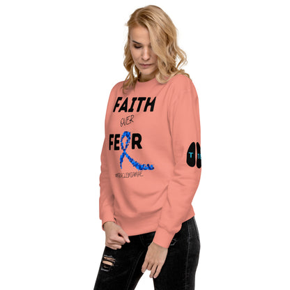 (Mia) Faith over Fear-Unisex Premium Sweatshirt