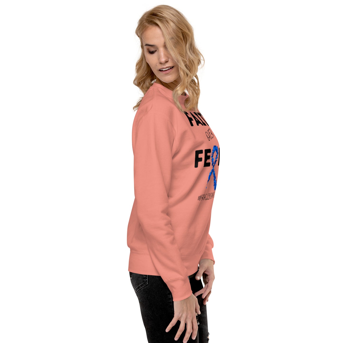 (Mia) Faith over Fear-Unisex Premium Sweatshirt