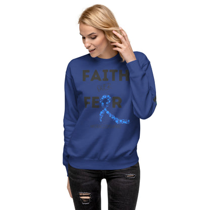 (Mia) Faith over Fear-Unisex Premium Sweatshirt