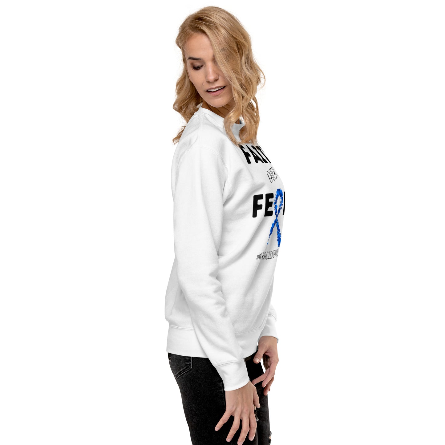 (Mia) Faith over Fear-Unisex Premium Sweatshirt