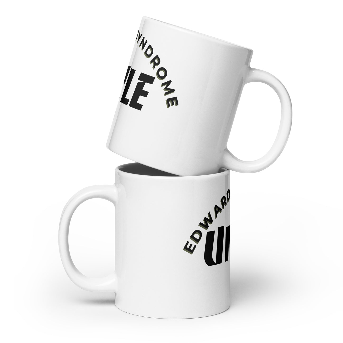 Edwards' Syndrome Uncle White glossy mug