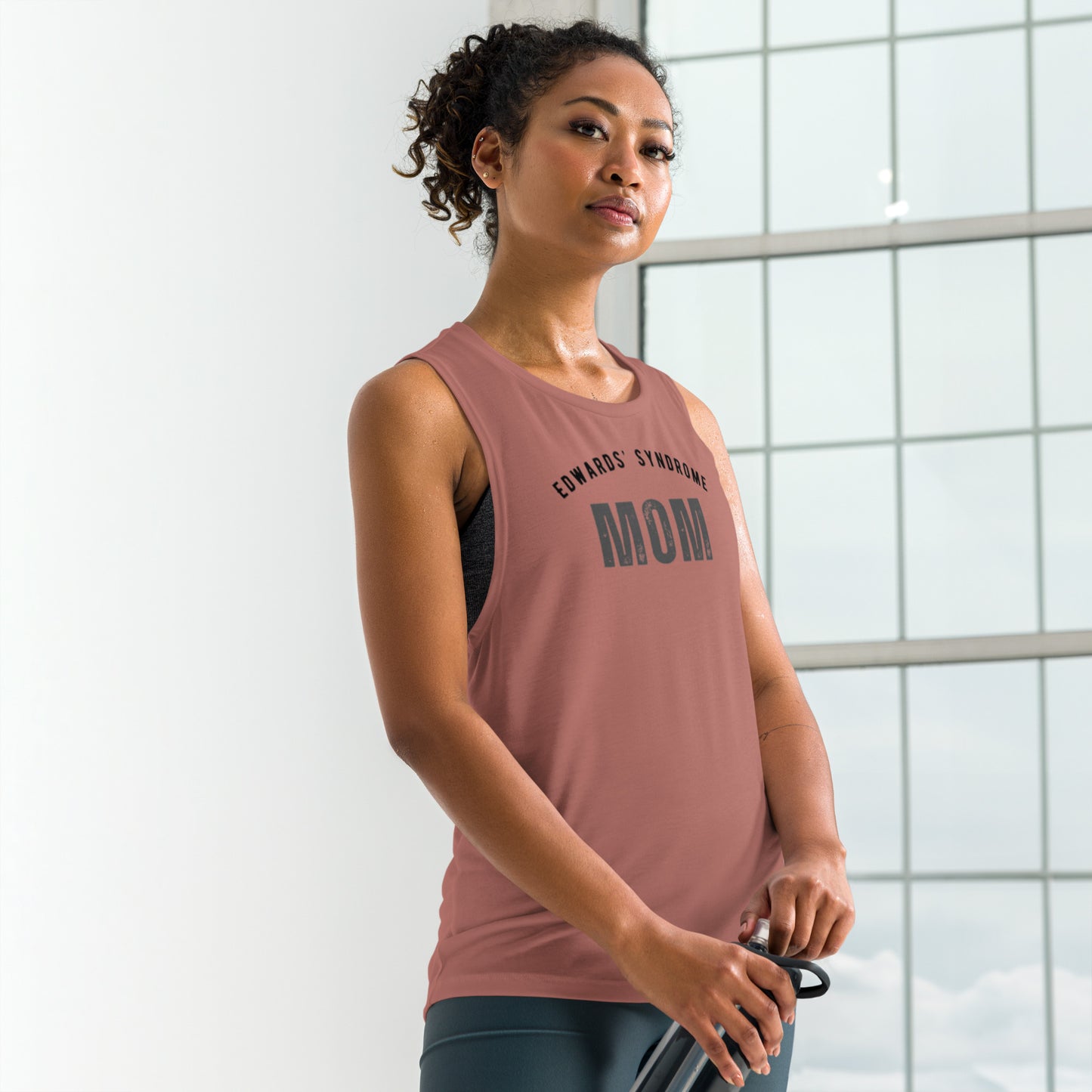 Edwards' Syndrome Mom Ladies’ Muscle Tank