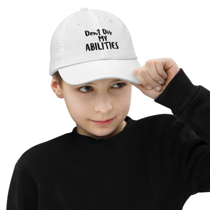 Don't Dis My Abilities-Youth baseball cap