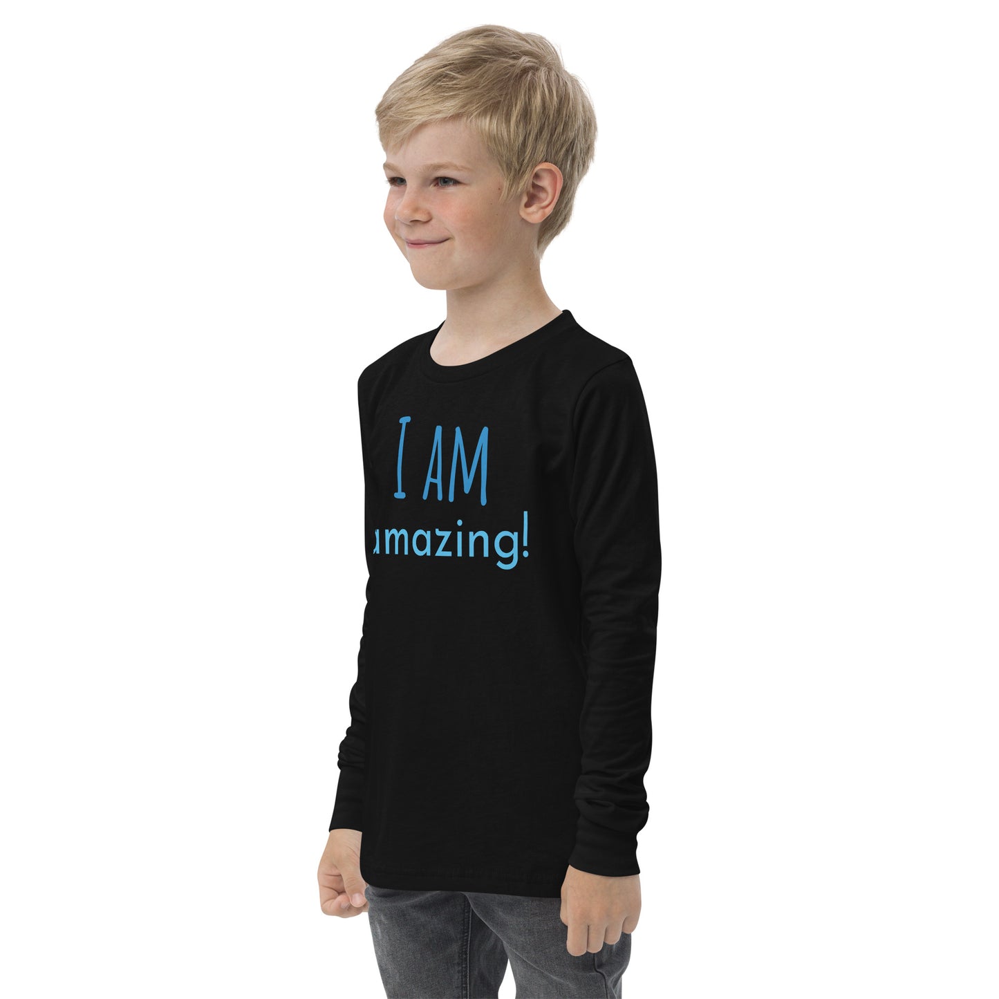 I am Amazing Youth long sleeve tee