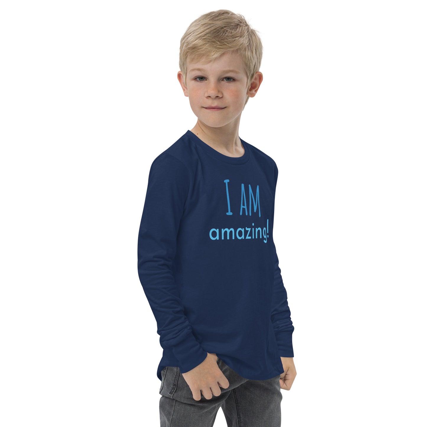 I am Amazing Youth long sleeve tee