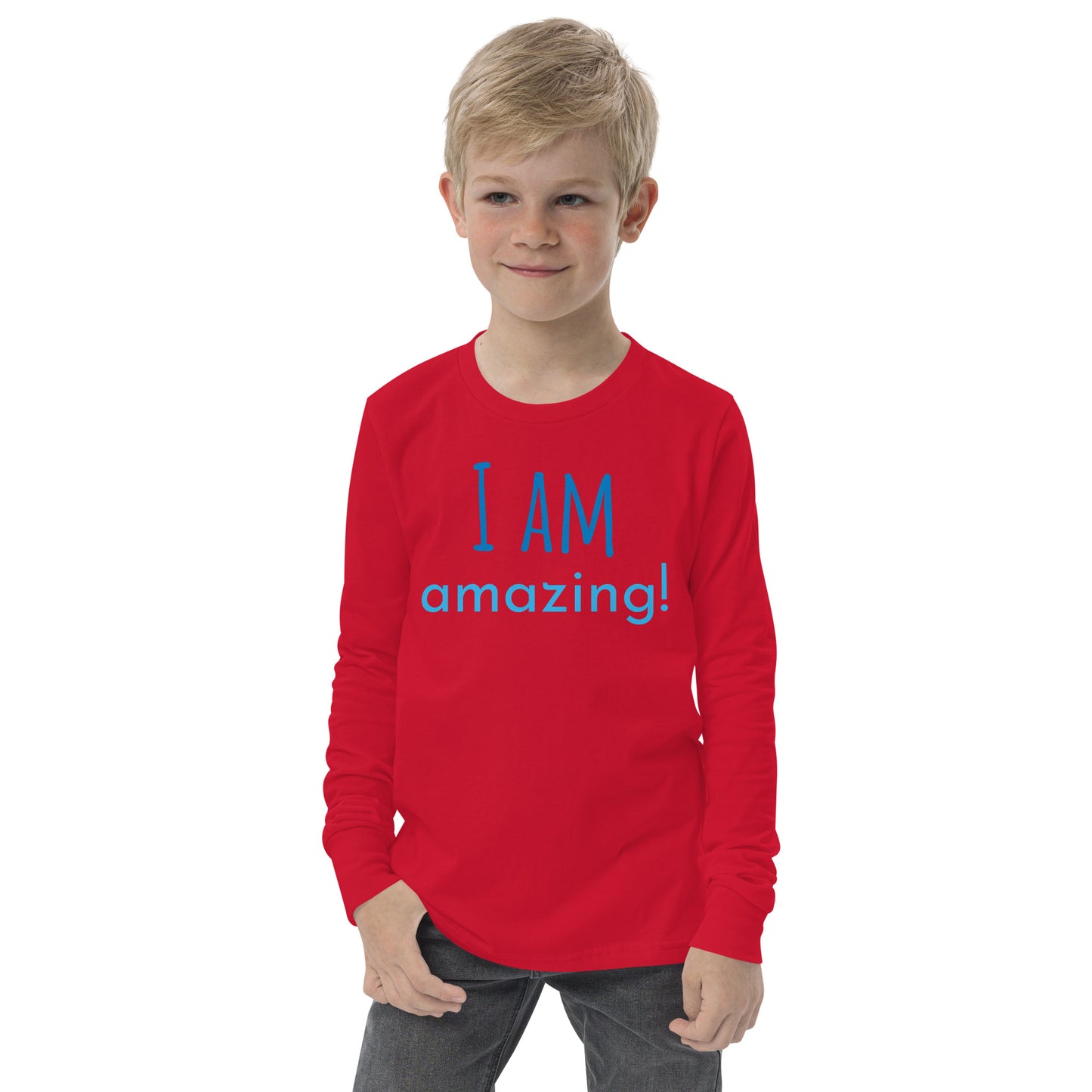 I am Amazing Youth long sleeve tee