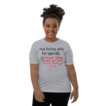 Not being able to speak Youth Short Sleeve T-Shirt