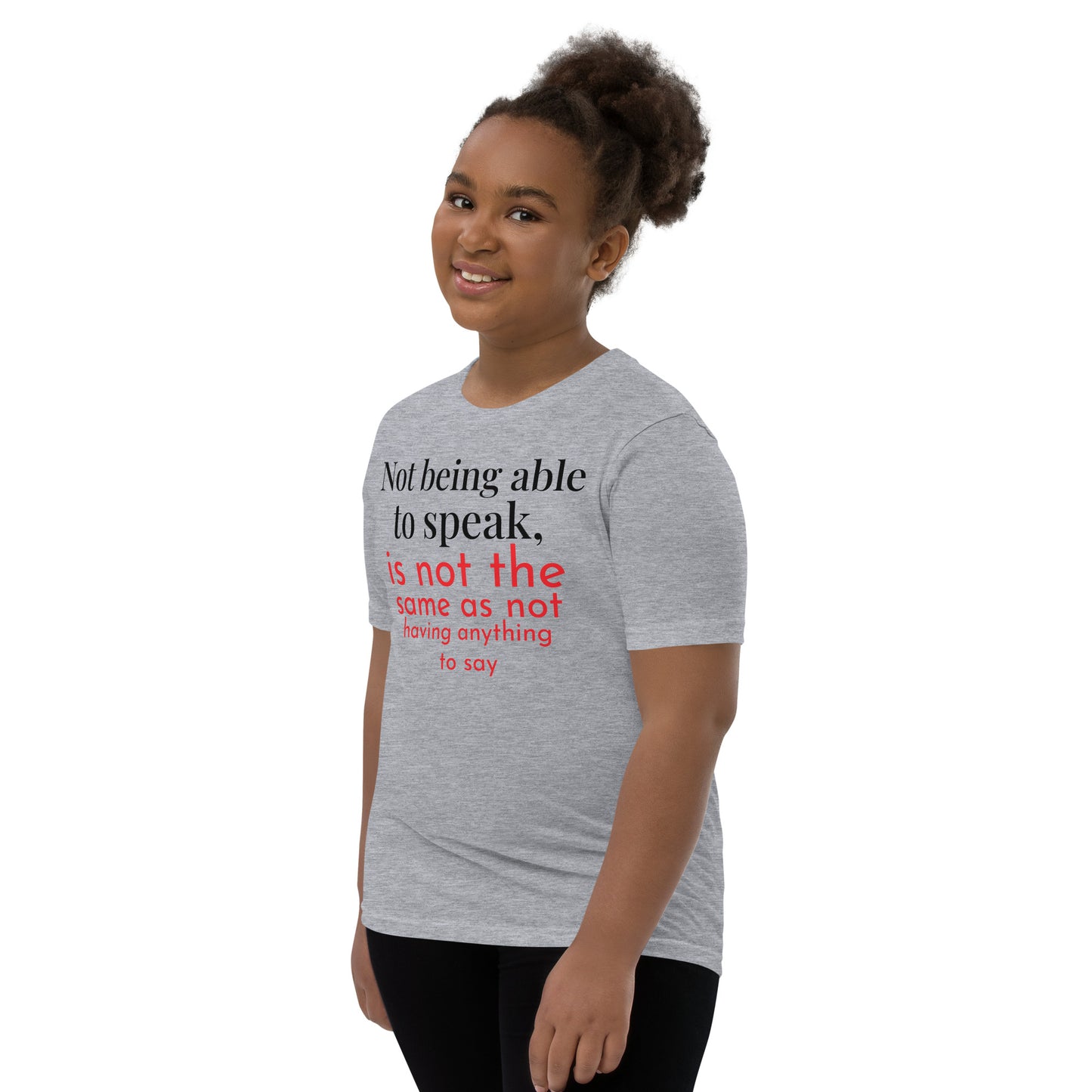 Not being able to speak Youth Short Sleeve T-Shirt