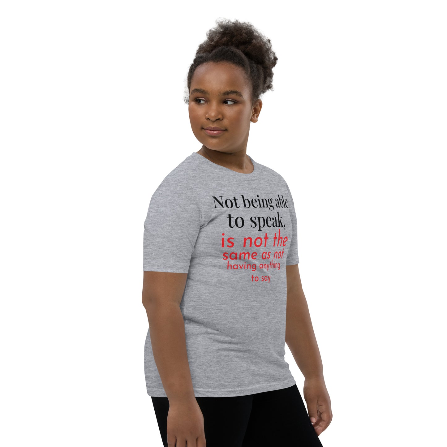 Not being able to speak Youth Short Sleeve T-Shirt