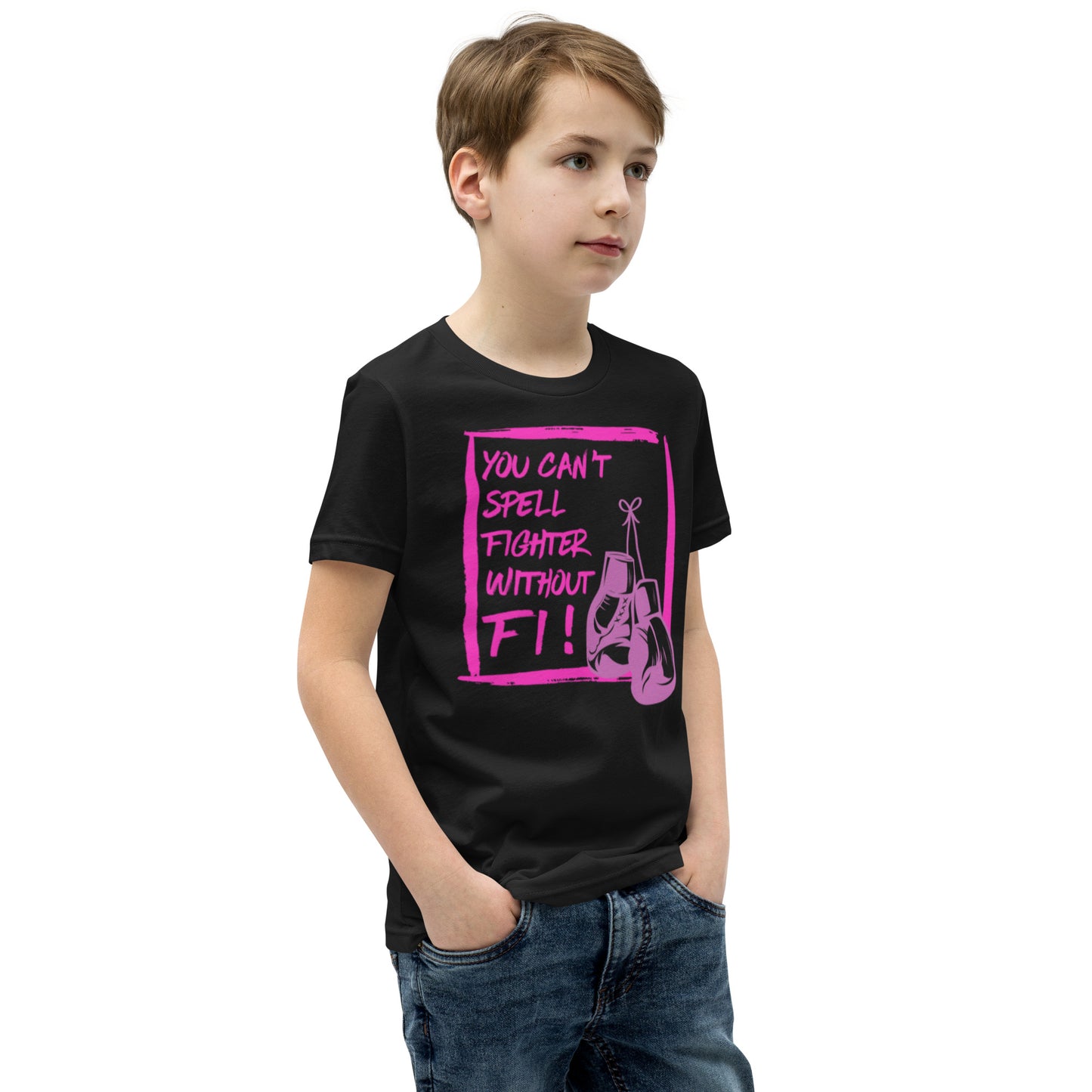 (Fiona) You can't spell Fighter without FI-Youth Short Sleeve T-Shirt