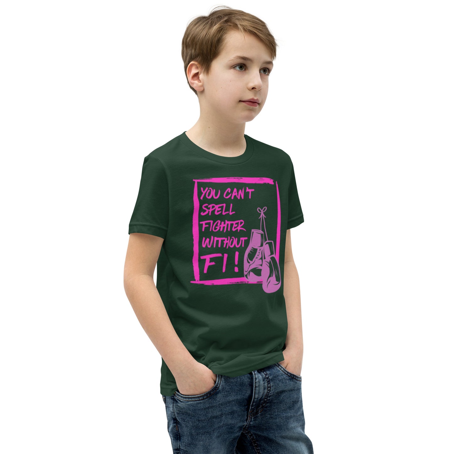 (Fiona) You can't spell Fighter without FI-Youth Short Sleeve T-Shirt