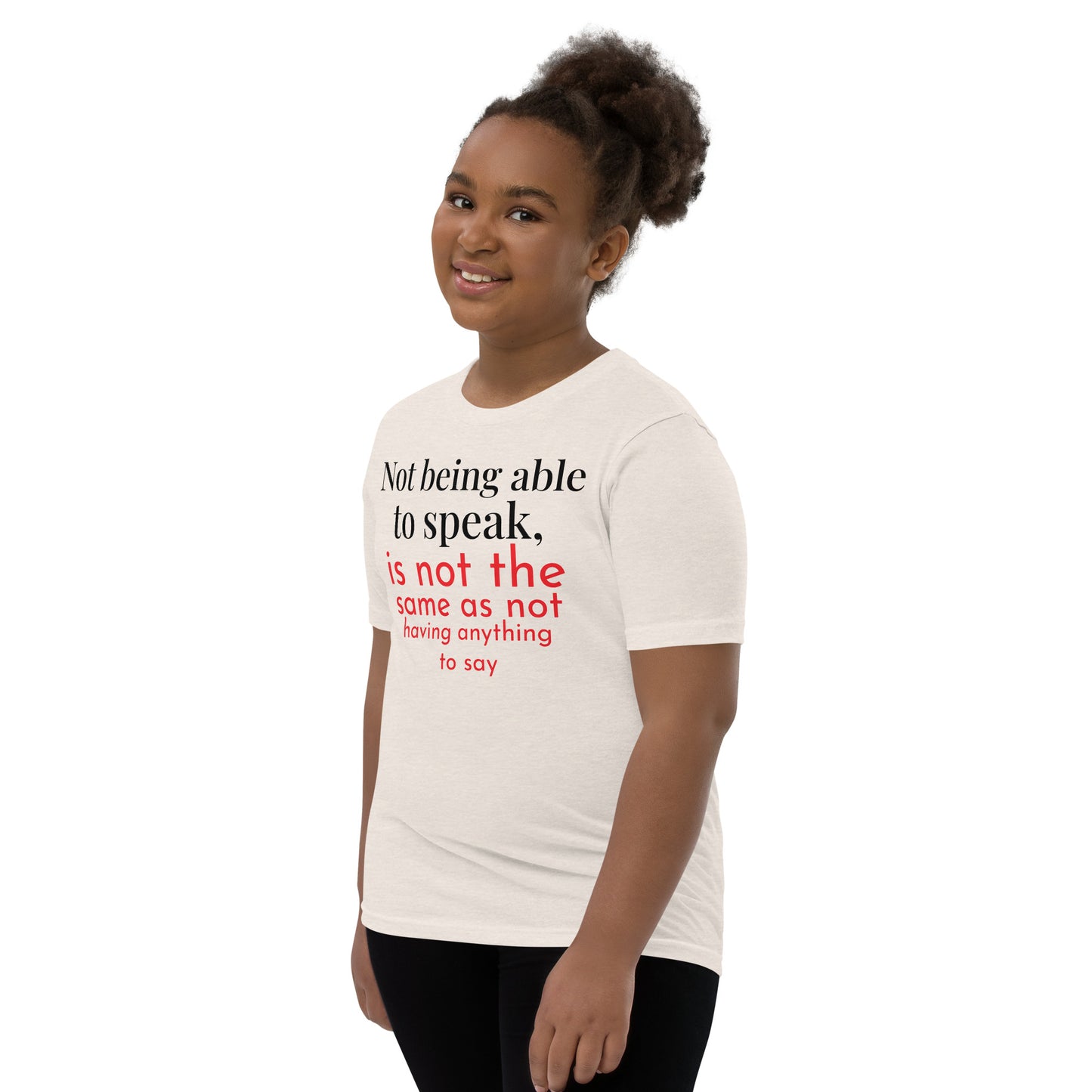 Not being able to speak Youth Short Sleeve T-Shirt