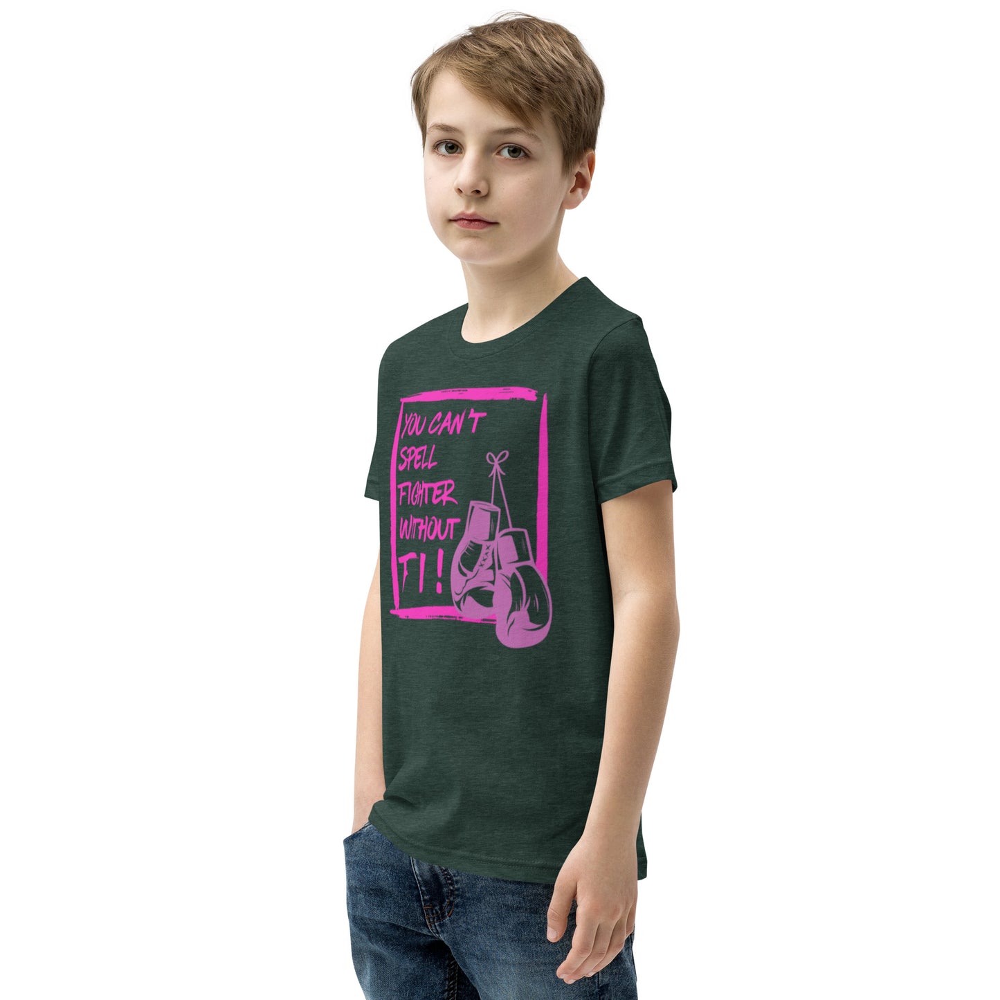 (Fiona) You can't spell Fighter without FI-Youth Short Sleeve T-Shirt